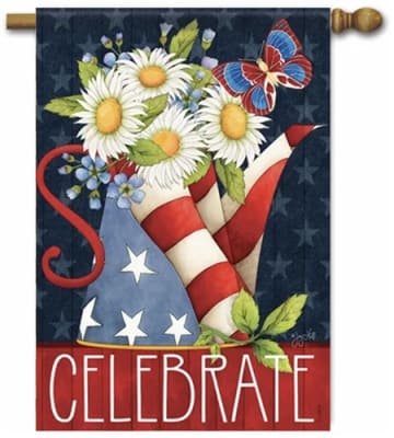 Patriotic Pitcher Decorative House Flag