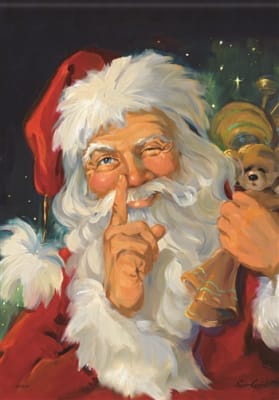 Santa Wink House Flag
