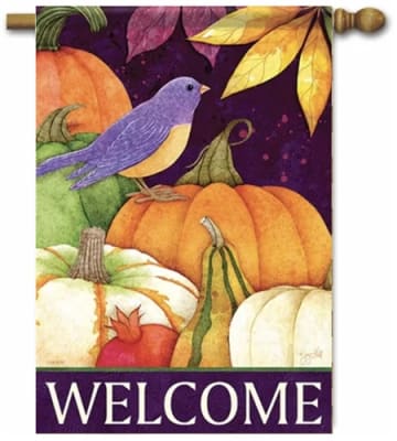 Vibrant Autumn Decorative House Flag