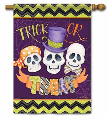 Skeleton Friends Decorative House Flag