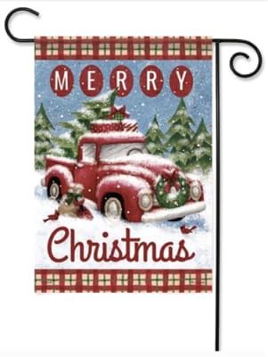 Holiday Truck Garden Flag