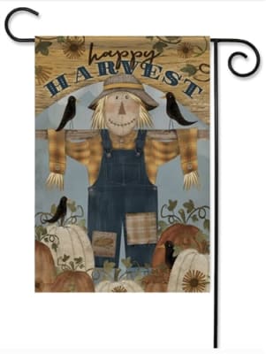 Happy Harvest Scarecrow Decorative Garden Flag