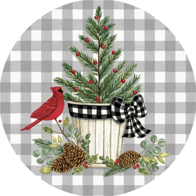 Cardinal Christmas Tree Accent Magnet