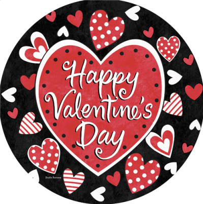 Valentine's Check Accent Magnet