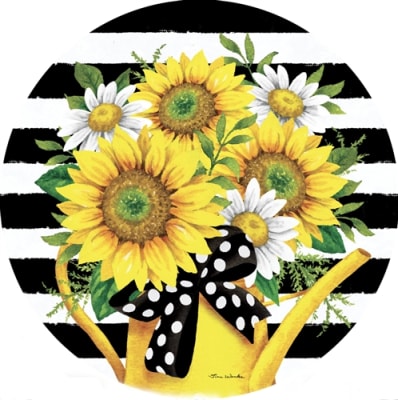 Sunflower Watering Can  6" Accent Magnet