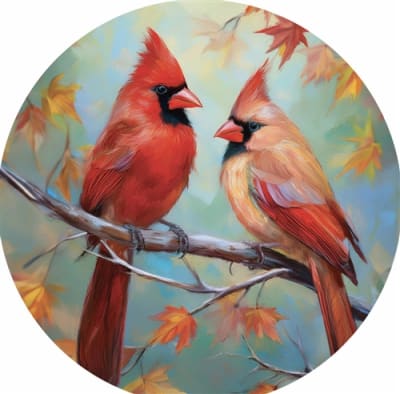 Cardinal Couple Accent Magnet