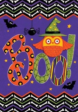 Owl Boo House Flag