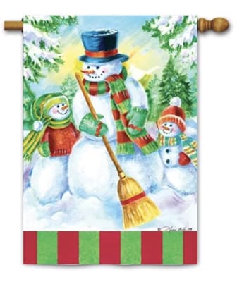 Snow Children Decorative House Flag