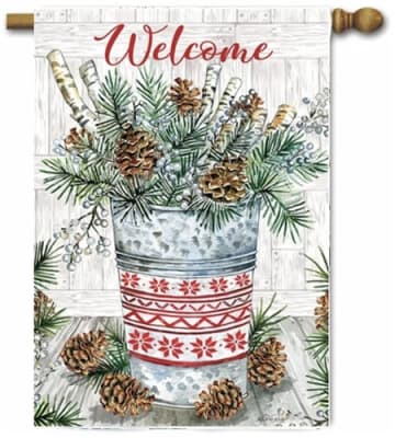 Winter Woodland Decorative House Flag