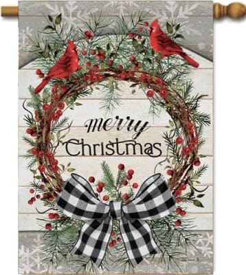 Berry Wreath Decorative House Flag