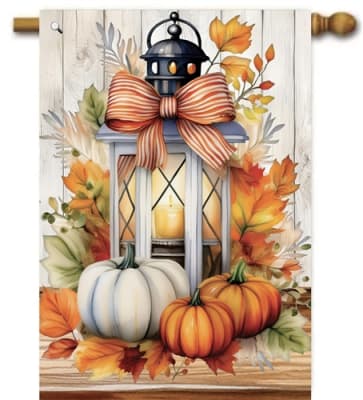 Pumpkin Lantern Decorative House Flag