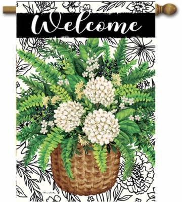 Elegant Fern Decorative House Flag