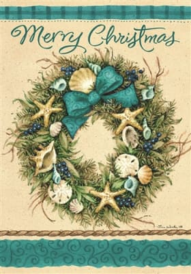 Coastal Wreath Decorative Garden Flag