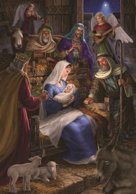 Holy Nativity Decorative Garden Flag