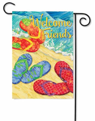 Welcome Flops Decorative Garden Flag