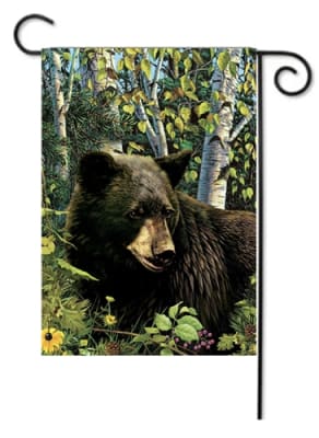 Bear in the Woods Decorative Garden Flag