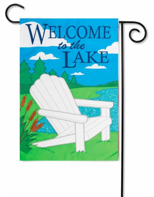 Welcome to the Lake Applique Garden Flag