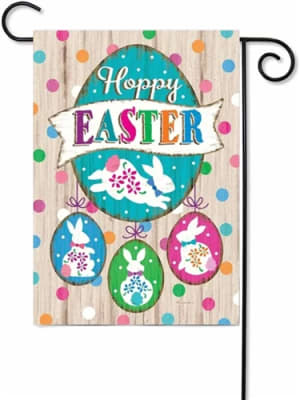 Wooden Easter Decorative Garden Flag