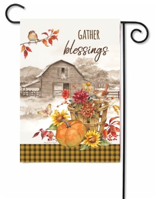 Gather Blessings Decorative Garden Flag