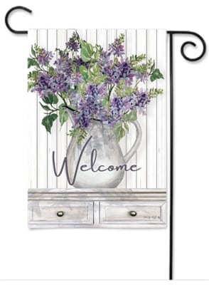 Lilac Pitcher Decorative Garden Flag