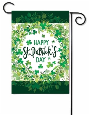 St. Pat's Wreath Decorative Garden Flag