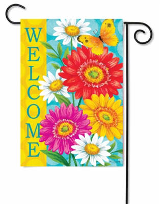 Happy Gerberas Decorative Garden Flag