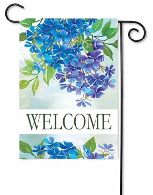 Hydrangeas Welcome Decorative Garden Flag