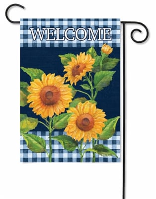 Sunflowers on Navy Blue Decorative Garden Flag