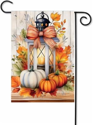 Pumpkin Lantern Decorative Garden Flag