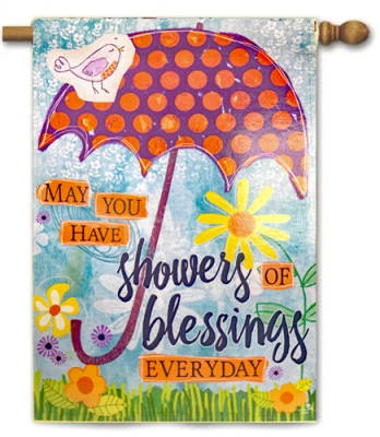 Showers of Blessings Decorative House Flag
