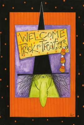 Witchy Welcome Decorative House Flag