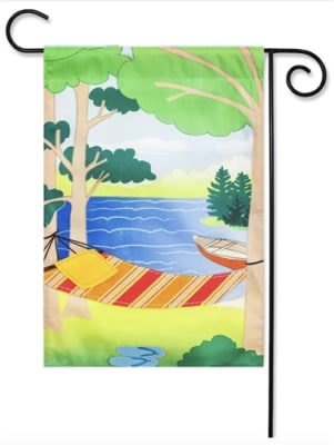 Relaxing Days Linen Garden Flag