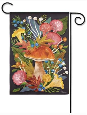 Floral Mushroom Burst Decorative Garden Flag