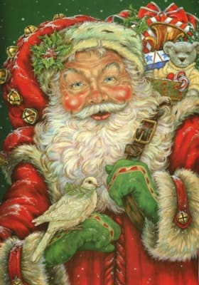 Traditional Santa Decorative Garden Flag