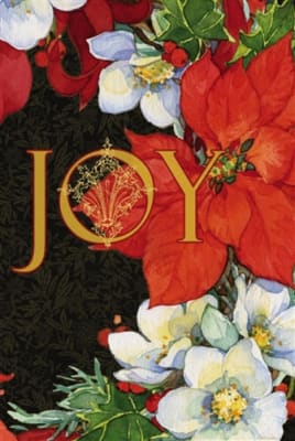 Joy Poinsettias Garden Flag