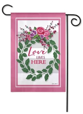 Love Lives Here Decorative Garden Flag