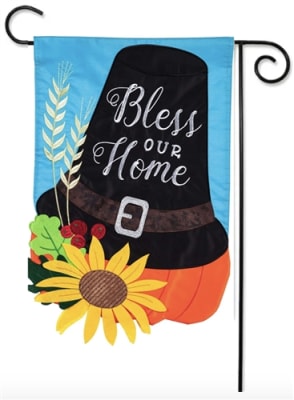 Pilgrim Hat Applique Garden Flag