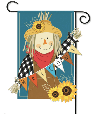 Fall Scarecrow Welcome Applique  Garden Flag