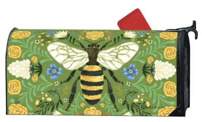 Deco Bee MailWraps Mailbox Cover