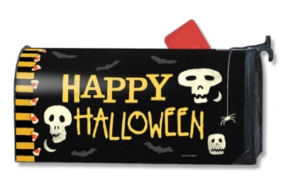 Skeleton Halloween MailWraps Mailbox Cover