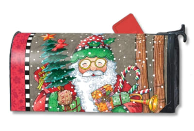 Jolly Santa MailWraps Magnetic Mailbox Cover