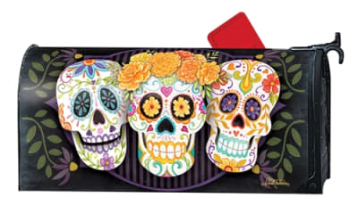 Sugar Skulls MailWraps Mailbox Cover