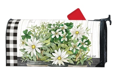Farmhouse Daisies MailWraps Mailbox Cover