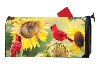 Sunflower Cardinal MailWraps Mailbox Cover