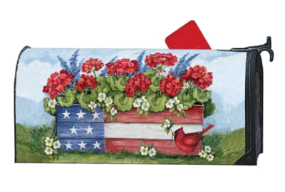 Patriotic Planter Box MailWraps Mailbox Cover