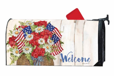American Flags MailWraps Mailbox Cover