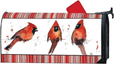Cardinals on a Wire MailWraps Mailbox Cover