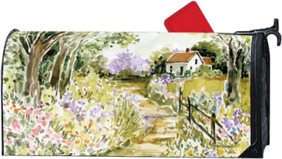 Wooded Path to the Cottage MailWraps Mailbox Cover
