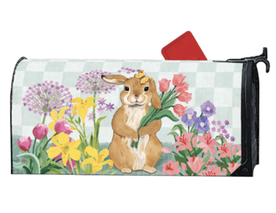 Bunny Bouquet MailWraps Mailbox Cover