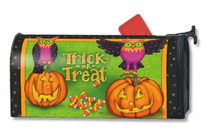 Trick or Treat Owls MailWrap Magnetic Mailbox Cover